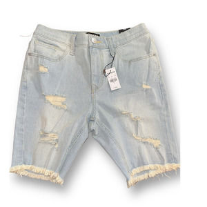 NWT‎ Express Distressed Denim Shorts Size- 4
